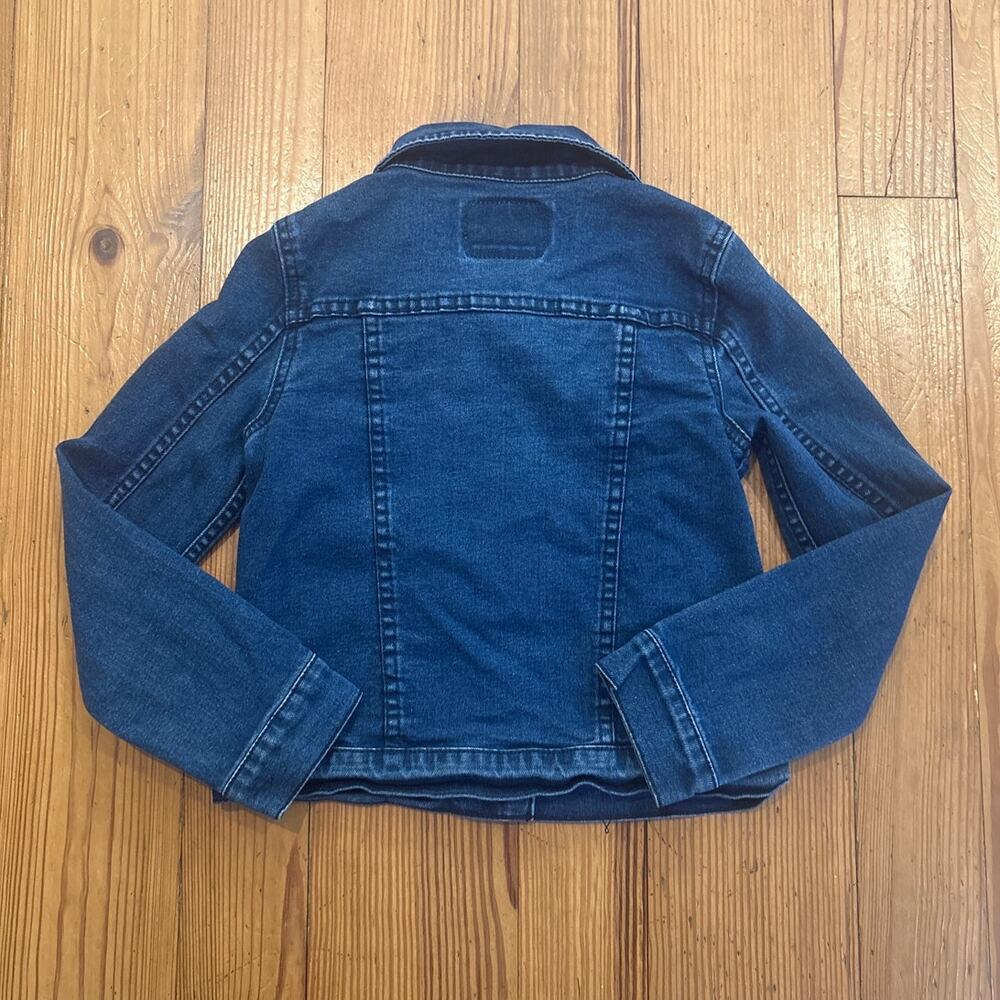 Levi Strauss & Co dark‎ wash denim girls button jacket SIZE S - Picture 4 of 4